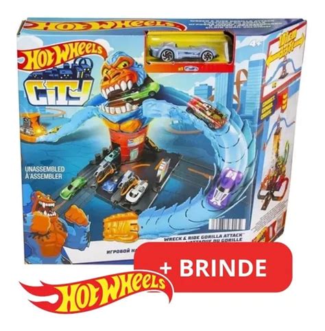Hot Wheels City Pista Ataque Do Gorila Brinde Mattel Frete grátis