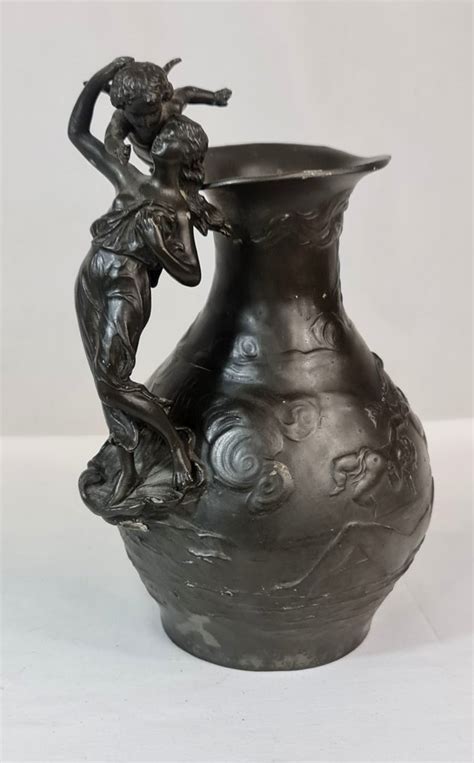 Water Jug With Naked Odalisques And Cherubs Pewter Late Catawiki