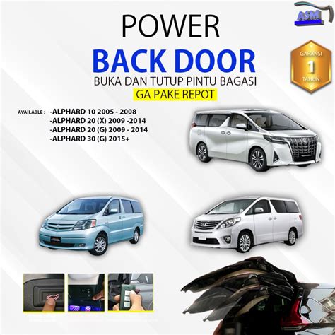 Power Back Door Pintu Bagasi Elektrik Toyota Alphard