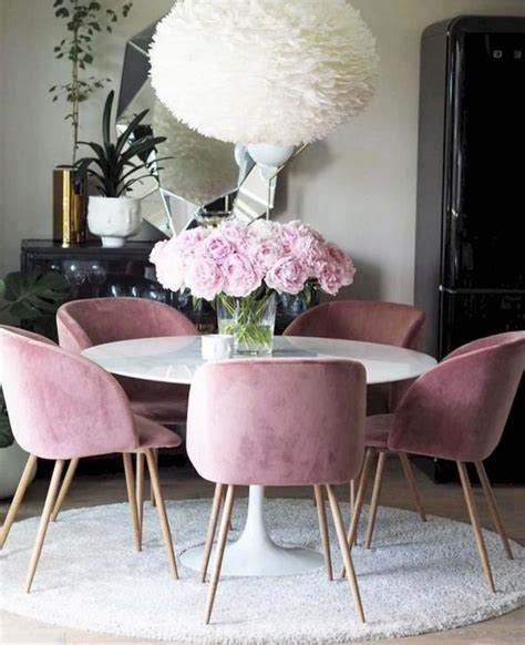 33 Beautiful Pink Dining Room Chairs Ideas Dining Room Design Modern