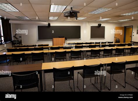 Empty college classroom - USA Stock Photo - Alamy