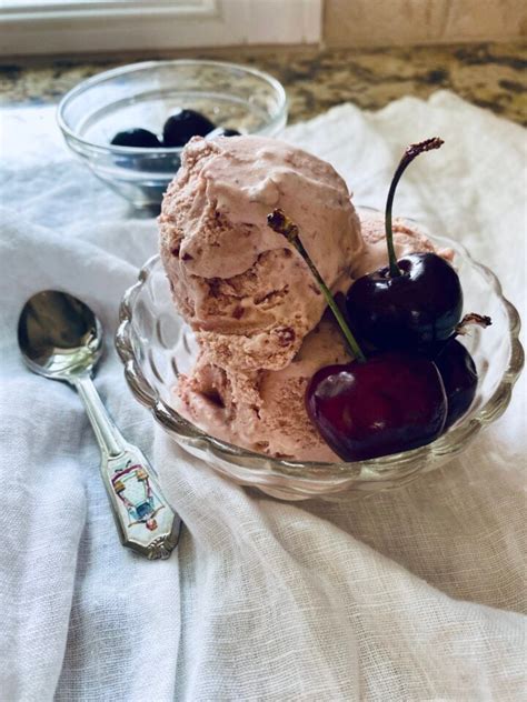 Homemade Cherry Ice Cream Without A Machine Natural Kitchen