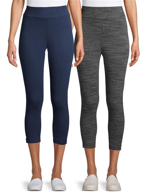 Time And Tru Womens Capri Leggings 2 Pack