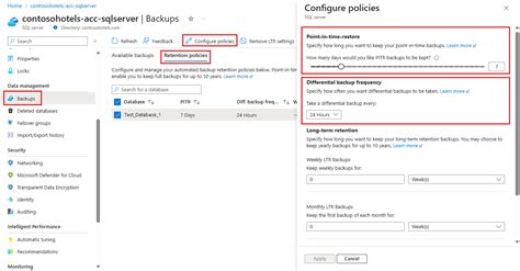 Cambio De La Configuración De Copia De Seguridad Automatizada Azure