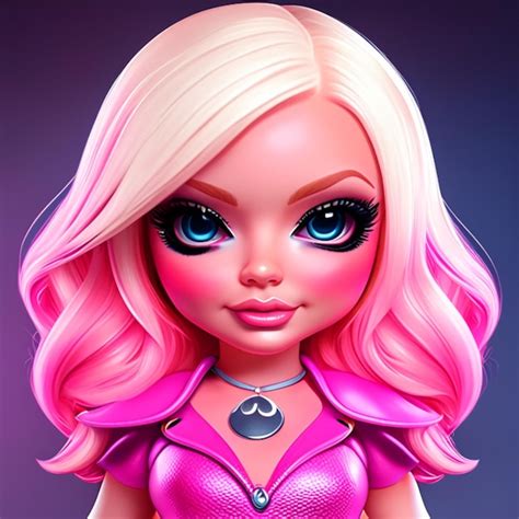 Premium AI Image | Margot Robbie Barbie doll plastic