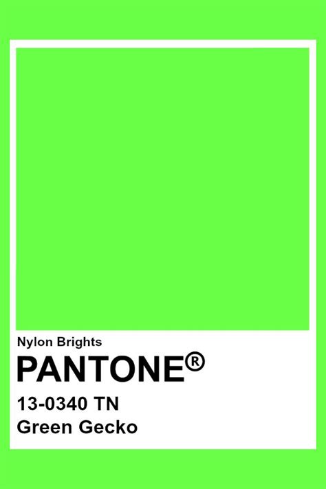 Green Gecko Pantone In Pantone Colour Palettes Neon Colour