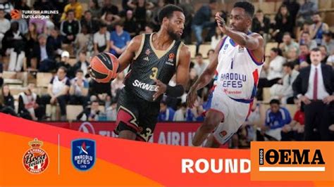 AS Monaco Anadolu Efes Istanbul Round 8 Highlights 2023 24 Turkish