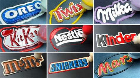 Famous Chocolate Brands Logos Pancake Art Oreo Twix M Ms