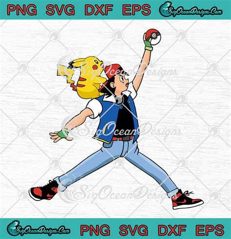 Ash Ketchum And Pikachu Air X Pokemon Svg Pokemon Svg Png Eps Dxf