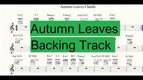 Autumn Leaves Backing Track Youtube