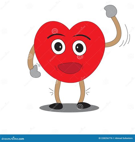 Happy Heart Animation stock vector. Illustration of clinic - 228256776