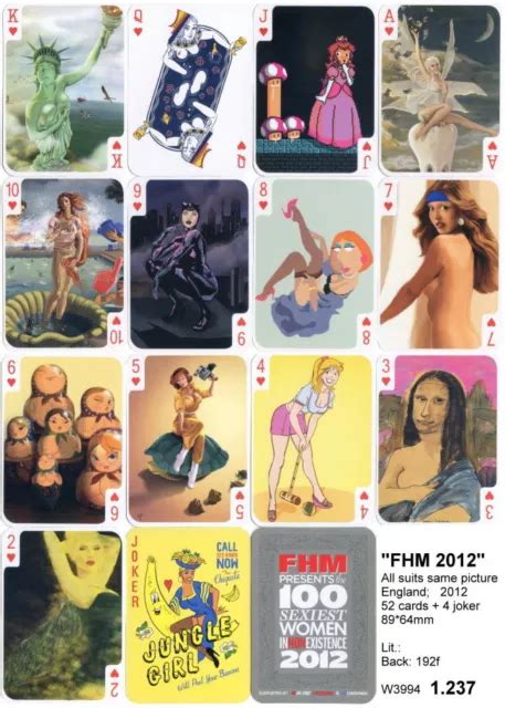 Spielkarten Playing Cards Erotic Sexy Nude Pin Up England Fhm E