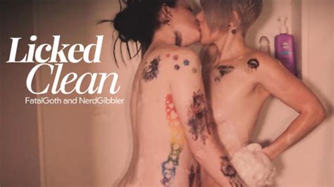 FatalGoth Licked Clean Sensual Lesbian Shower Ends In Oral Bliss ManyVids