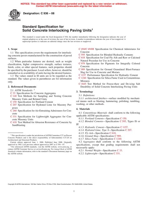 Astm C Standard Specification For Solid Concrete Interlocking