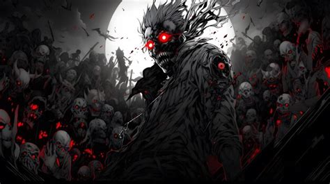 Premium AI Image | Horror anime manga art background illustration design