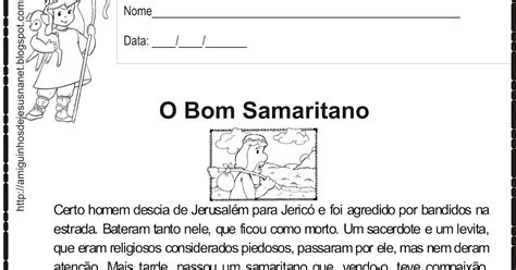 30 Atividades Bíblicas Sobre O Bom Samaritano Para Imprimir