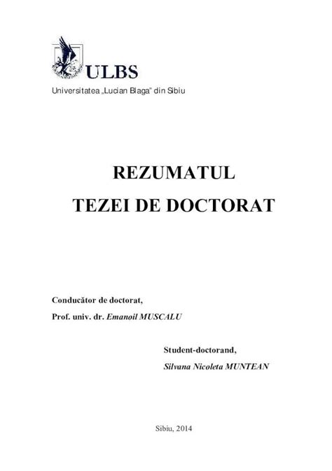 PDF REZUMATUL TEZEI DE DOCTORAT Universitatea Lucian Resurse