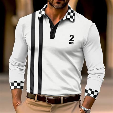 Plaid Entreprise Homme D Imprimer Polo De Golf Ext Rieur Casual