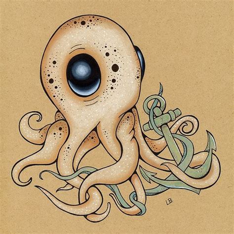 Kraken Octopus Drawing | Original Fine Art