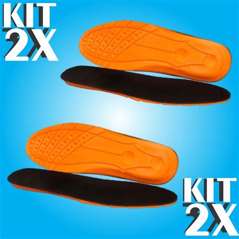 KIT 2X PAR Palmilhas Em Gel Ortopedica Para Fascite Plantar Esporão