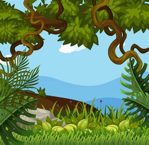 Jungle Background Drawing at PaintingValley.com | Explore collection of Jungle Background Drawing