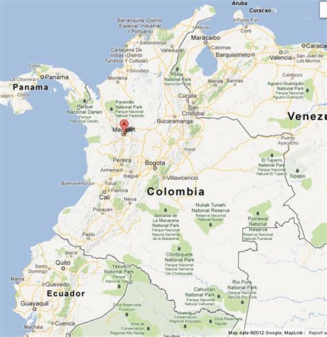 Medellin on Colombia Map - World Easy Guides