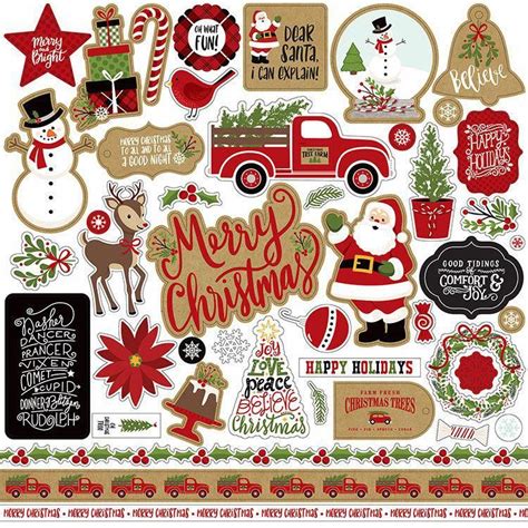 Echo Park Celebrate Christmas Collection 12 X 12 Cardstock Stickers