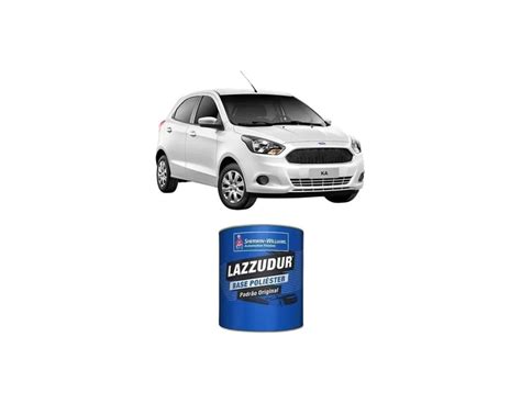 Tinta Automotiva Branco Artico Poliester 900ml Lazzuril Almeida