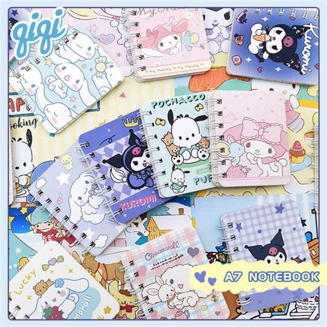 Notebook Ring Motif Buku A7 Catatan Ring Buku Mini A7 Buku Mini Isi 80