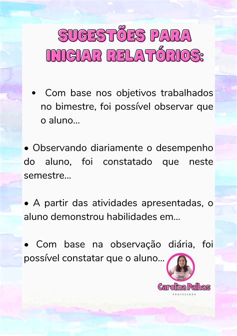 Relatório Final Relatorio Geral Da Turma Educação Infantil Professora