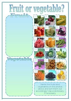 Fruit Or Vegetable By Othmone Chihab Tpt