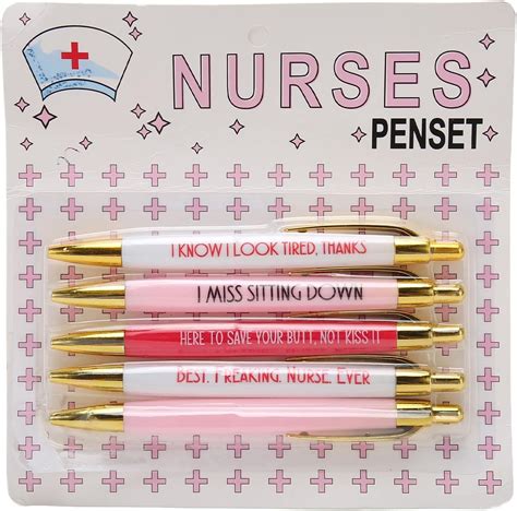 Atyhao 5Pcs Nurse Ballpoint Pens 3 5mm Nib Nurses Pen Set Portable