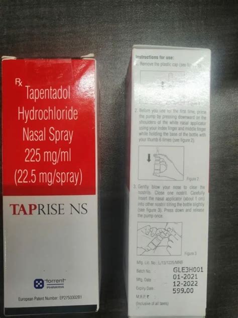 Cipla Tapendadol Hydrochloride Nasal Spray Packaging Type Bottle