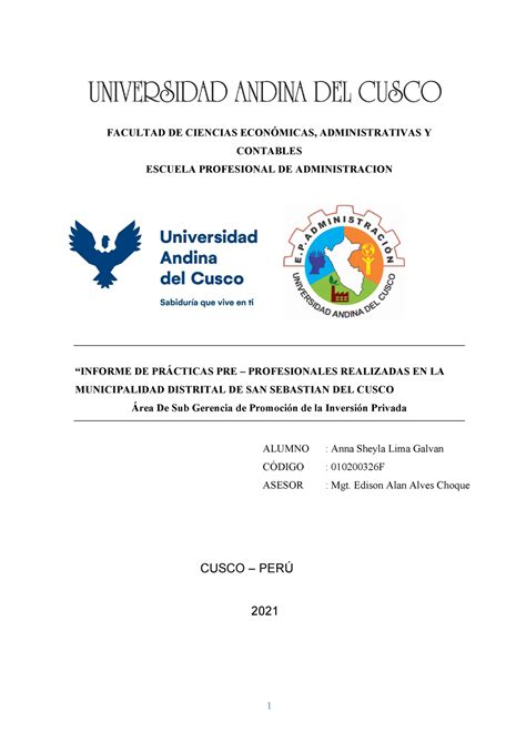 Esquema DE Informe DE PPP FACULTAD DE CIENCIAS ECONÓMICAS