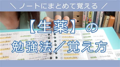 【生薬】の勉強法／覚え方《ノートにまとめて覚える！》 Youtube