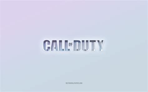 Call Of Duty Logo Cut Out 3d Text White Background Call Of Duty 3d