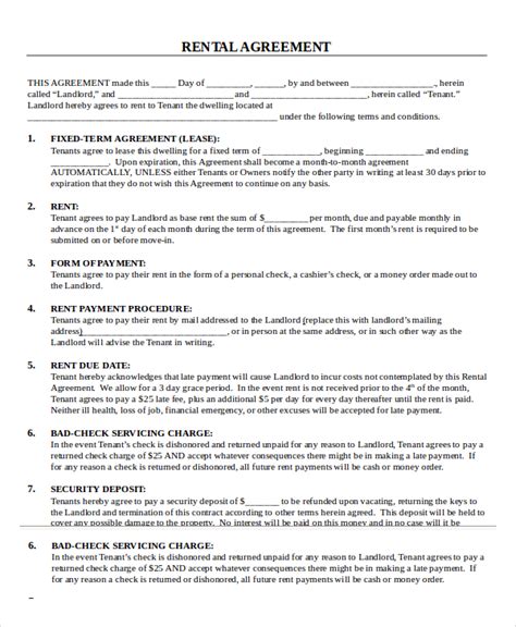 Printable Lease Forms Printable Forms Free Online