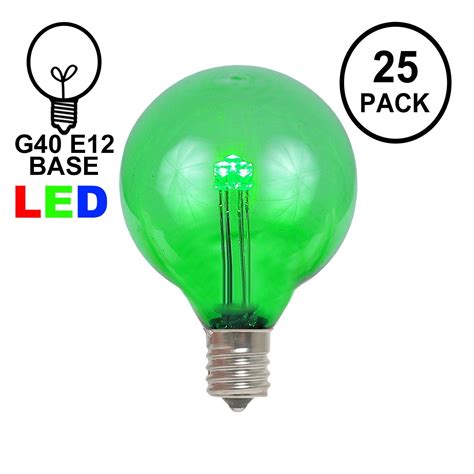 Novelty Lights 25 Pack G40 Led Outdoor String Light Patio Globe