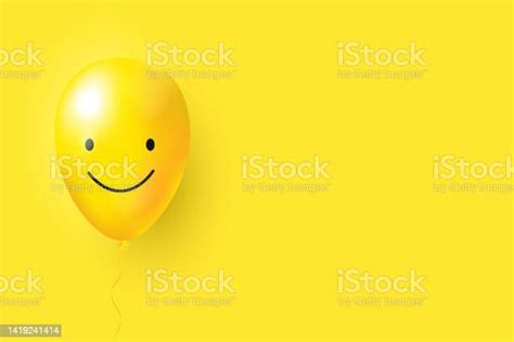 Ball 3d Yellow With A Cheerful Smile Of Joy Stock Illustration