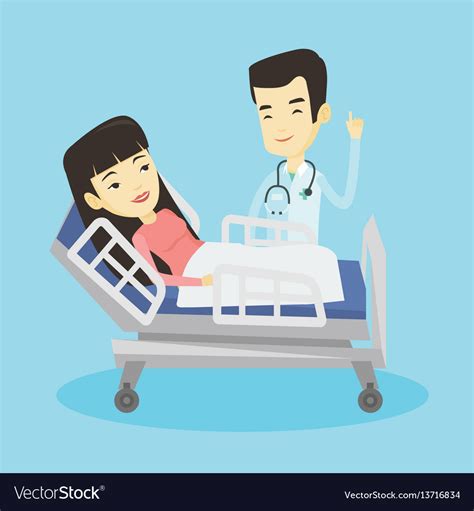 Doctor Visiting Patient Royalty Free Vector Image