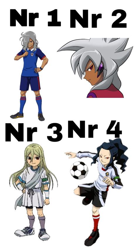 Top 4 favourite characters? : r/inazumaeleven