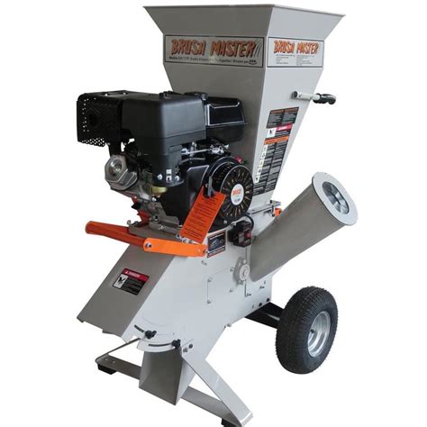 Brush Master Electric Start 420cc Chromium Gas Wood Chipper At