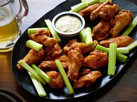 Buffalo Wings With Spicy Blue Cheese Sauce Recipe Food Network