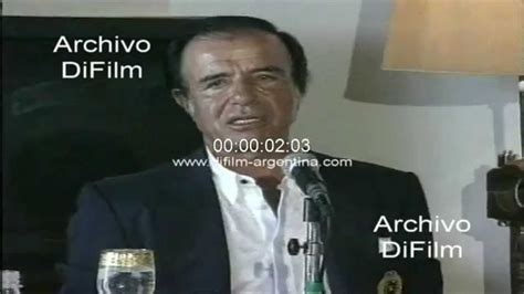 Difilm Carlos Menem Niega La Re Reeleccion Youtube