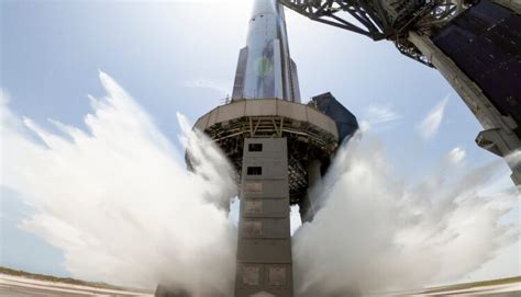 Watch Spacex Test Water Deluge System For Starship Launches