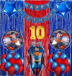 Attache Super Man Theme Foil Balloon For Birthday Decoration Items