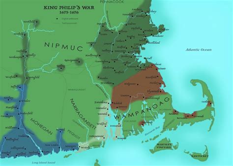 Map Of New England From King Philips War The Most Important American