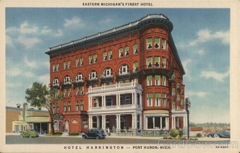 Hotel Harrington Port Huron, MI Postcard