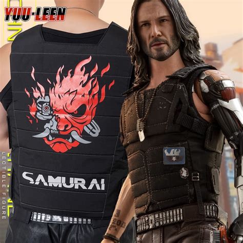 เสื้อกั๊ก Cosplay Johnny Silverhand Vest Samurai จาก Cyberpunk 2077