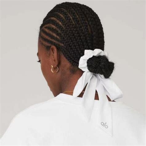 New Alo Yoga For Bow Hair Tie Love Knots Tie Scrunchie Whiteblack Ebay